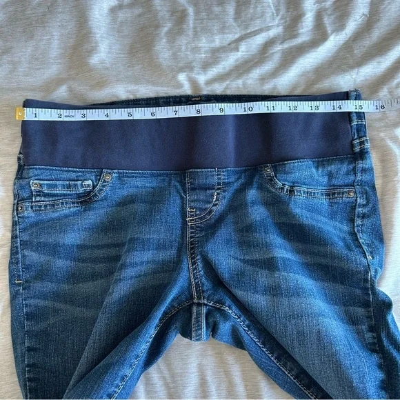 Signature by Levi Strauss Baby Bump Skinny Maternity Women's Dark Blue Jeggings - Picture 10 of 10